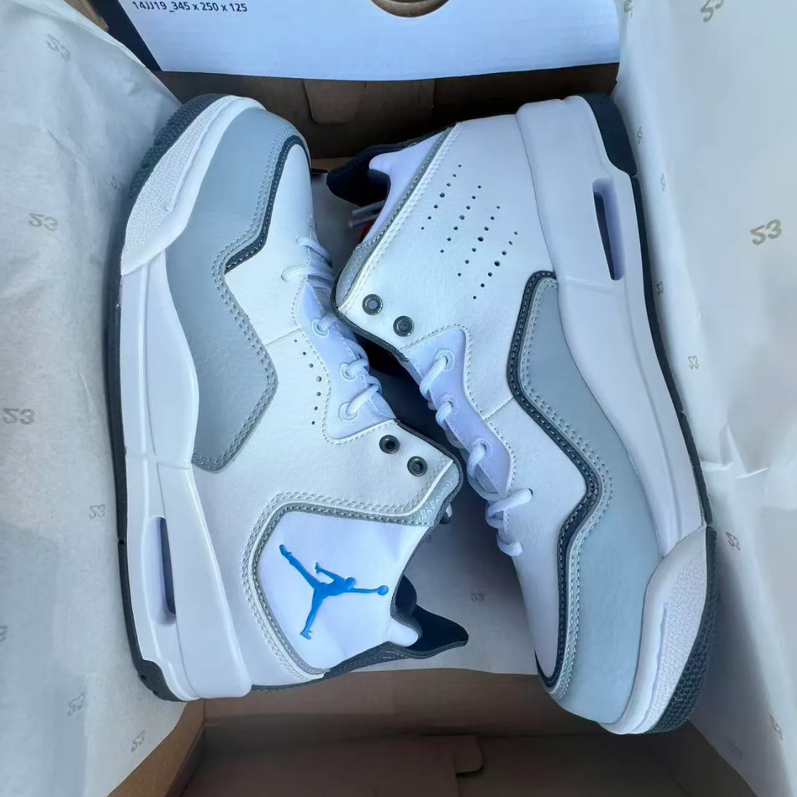 Air Jordan Courtside 23 White University Blue Shoes Sneakers
