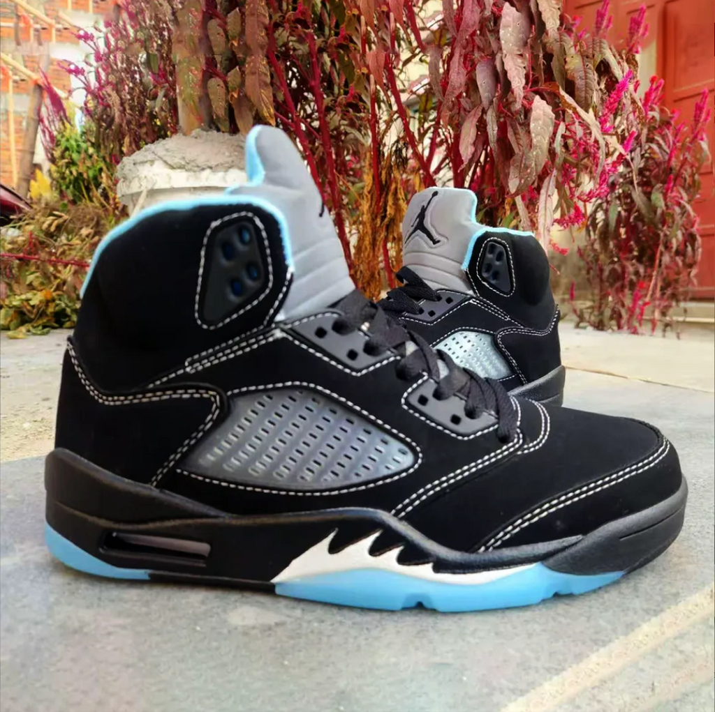 Air Jordan 5 Black University Blue Shoes Sneakers
