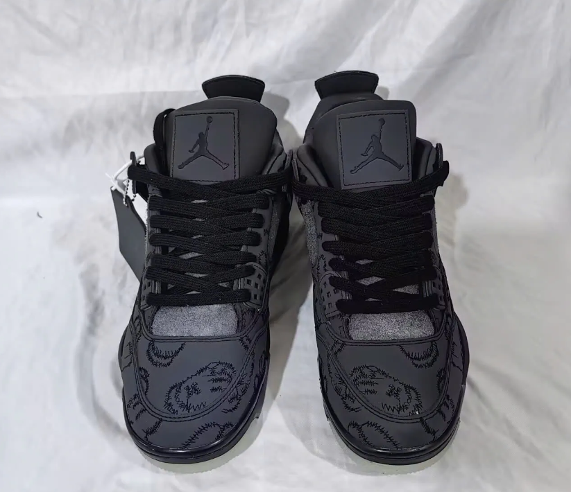 KAWS x AJ 4 Black Shoes Sneakers