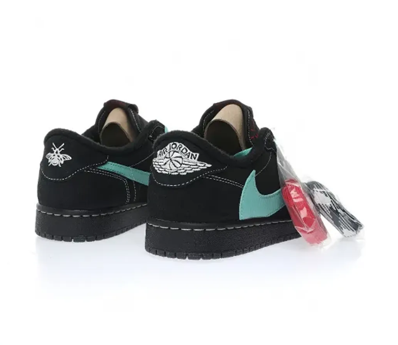 Travis Scott x AJ 1 Low Tiffany Black Phantom Shoes Sneakers