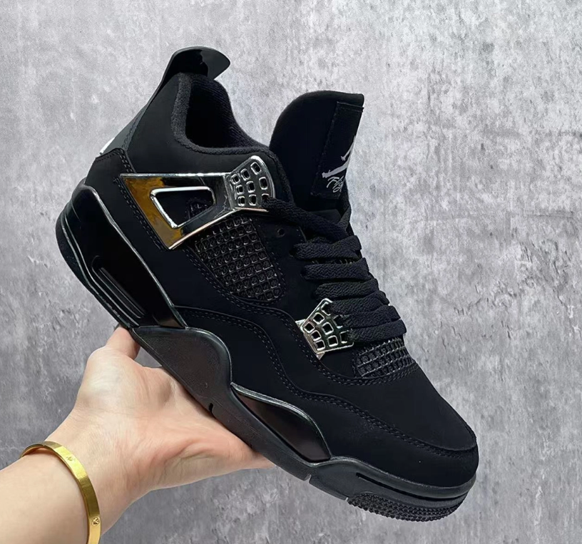 Air Jordan 4 Black Chrome Shoes Sneakers
