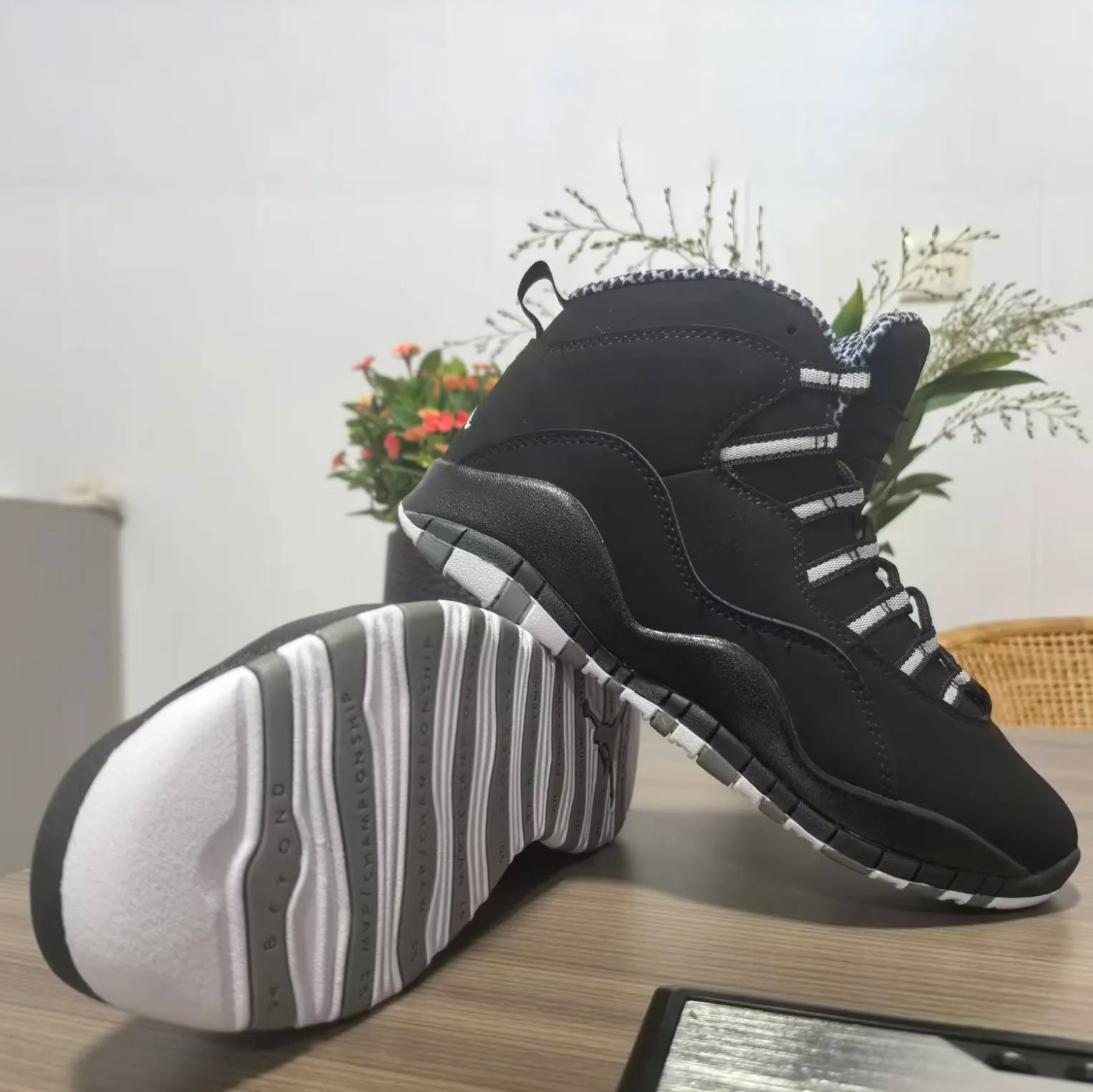 Air Jordan 10 Black And White Stealth Shoes Sneakers