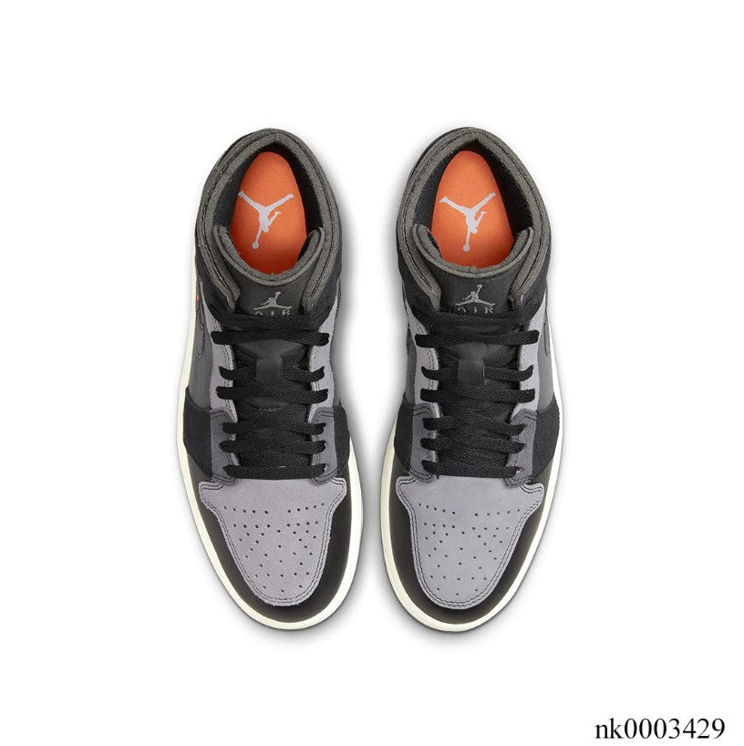Air Jordan 1 Mid Craft Inside Out Black Shoes Sneakers