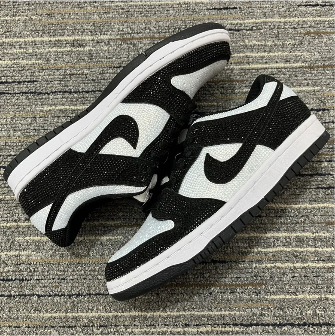 Air Jordan 1 Low Black White Crystal Shoes Sneakers