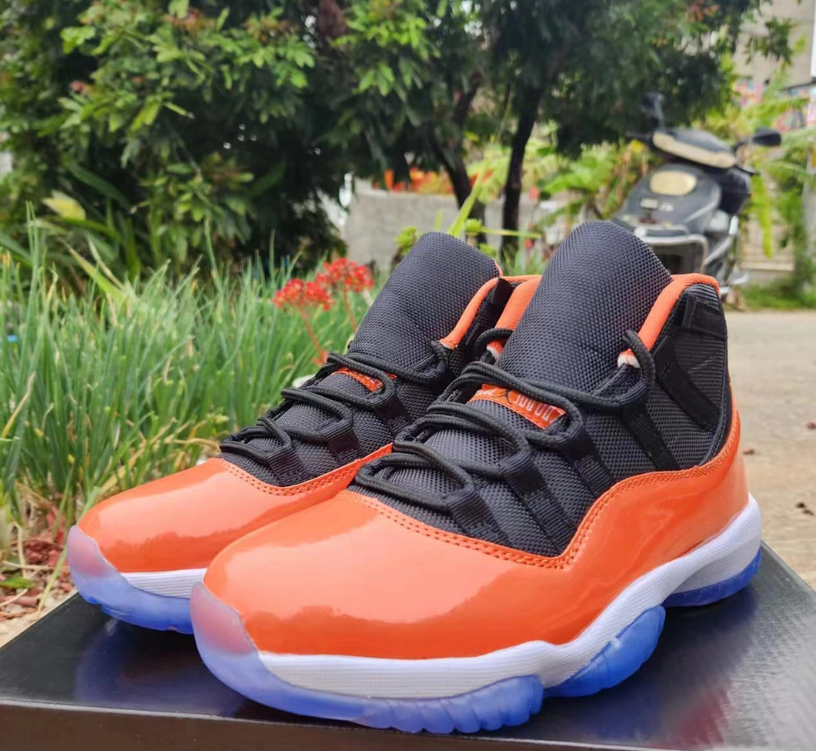 Air Jordan 11 Orange Black Shoes Sneakers