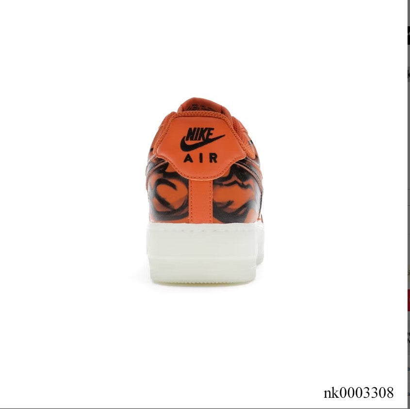 Air Force 1 Orange Skeleton Shoes Sneakers