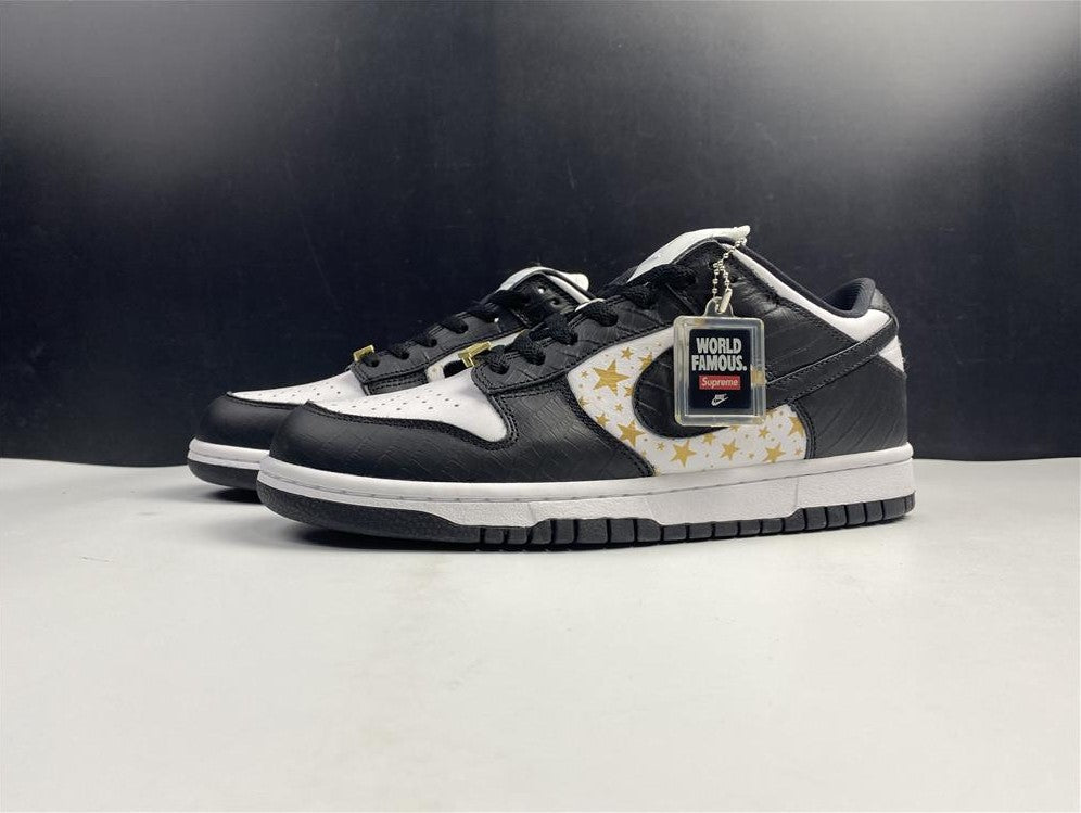 SB Dunk Low Stars Black x Supreme Shoes