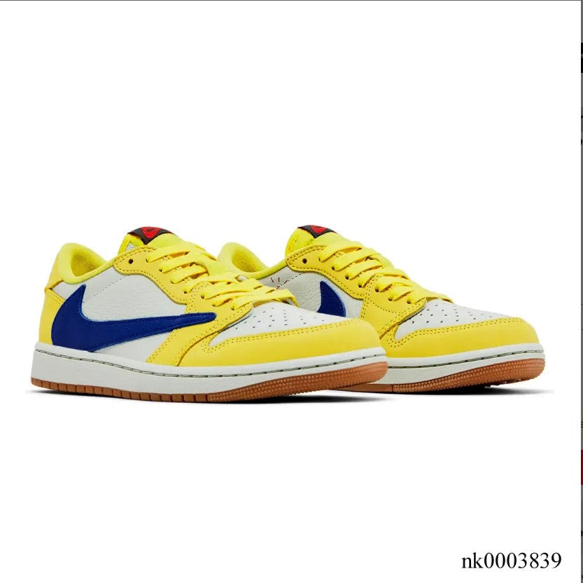 Travis Scott x AJ 1 Low OG Canary Elkins Shoes Sneakers