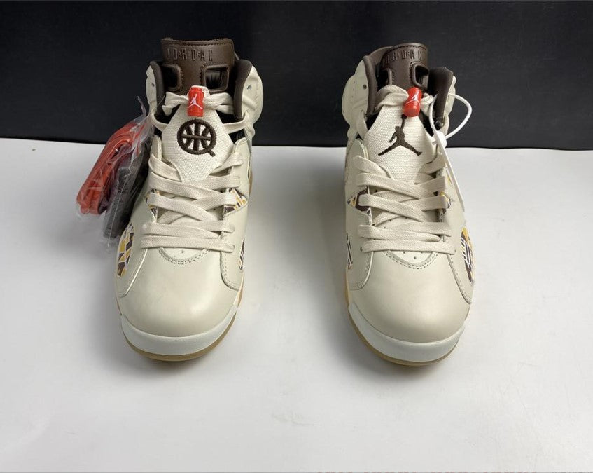 Air Jordan 6 Retro Quai54 Sail Brown (2020) Shoes Sneakers