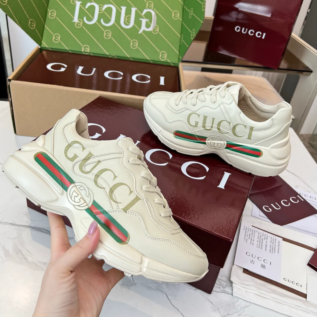 GG Rhyton Canvas Logo Shoes Sneakers