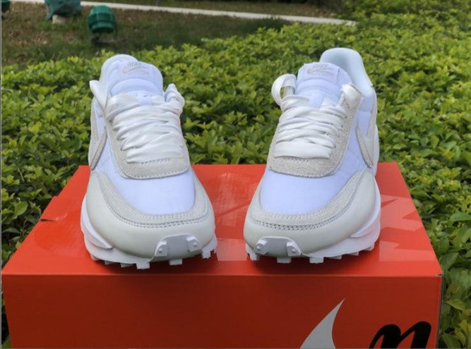 Sacai x LDWaffle White Nylon Shoes Sneakers