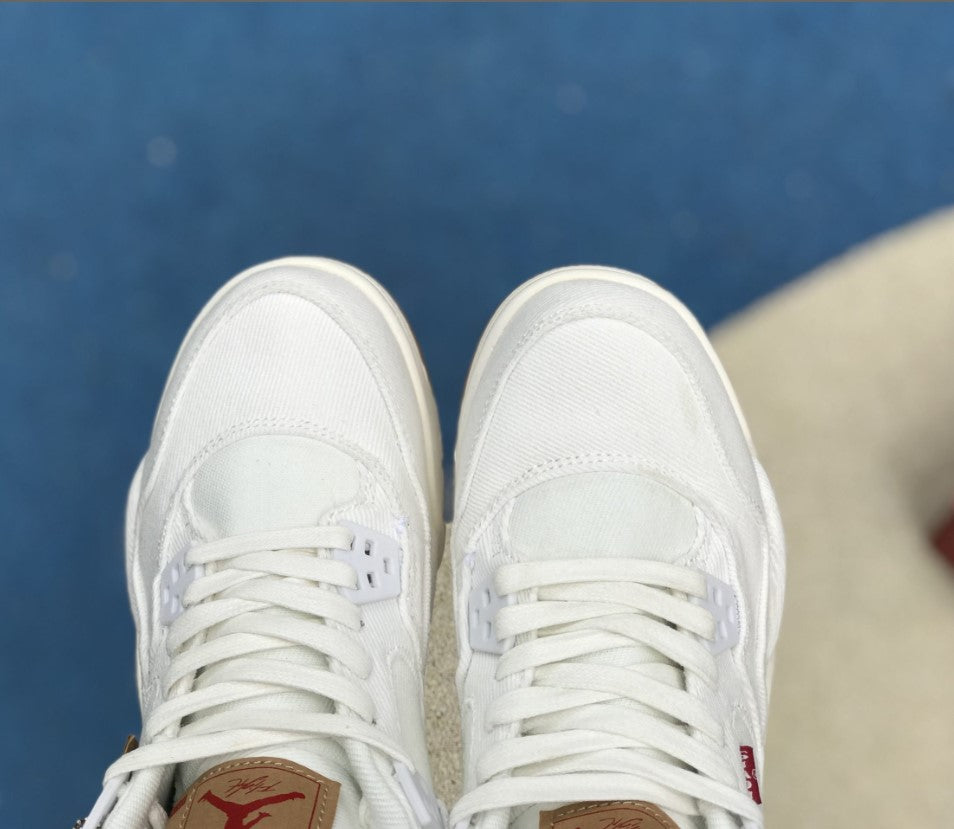 Air Jordan 4 Retro Levi’s White (Levi’s Tag) Shoes