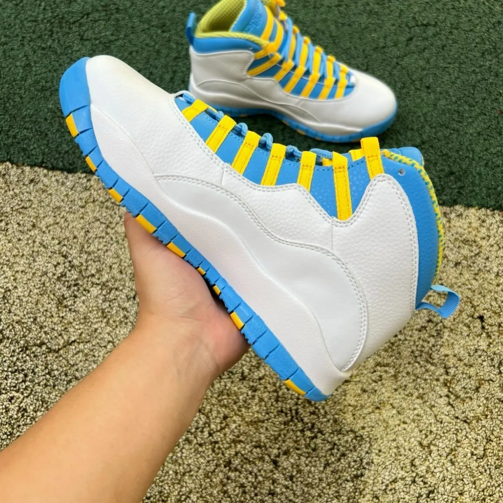Air Jordan 10 Carolina Blue Yellow Shoes Sneakers