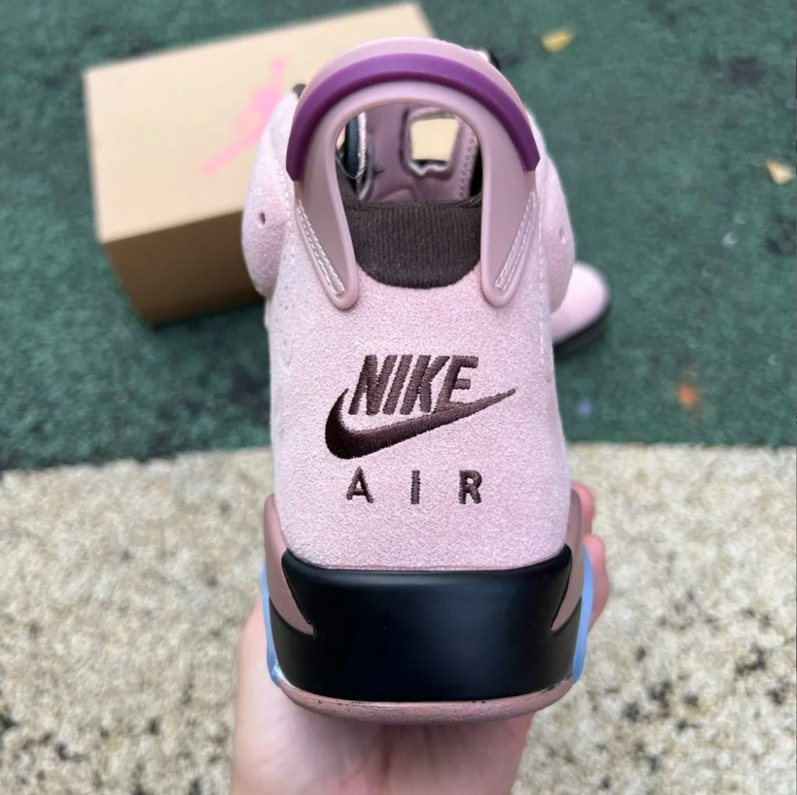 A Ma Maniere x Air Jordan 6 SP Black Smokey Mauve Shoes Sneaker