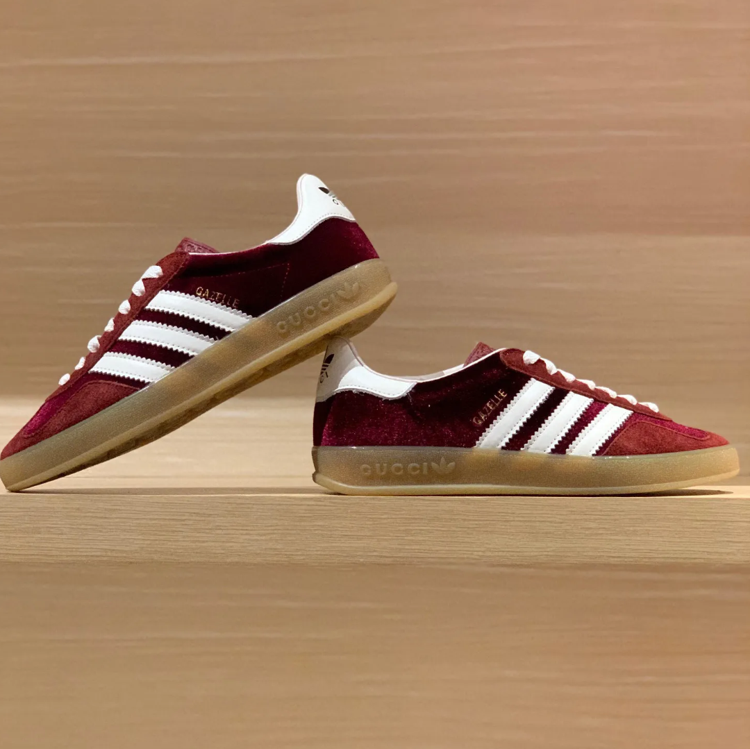 GG x AD Gazelle ‘Burgundy Velvet’ Shoes Sneakers