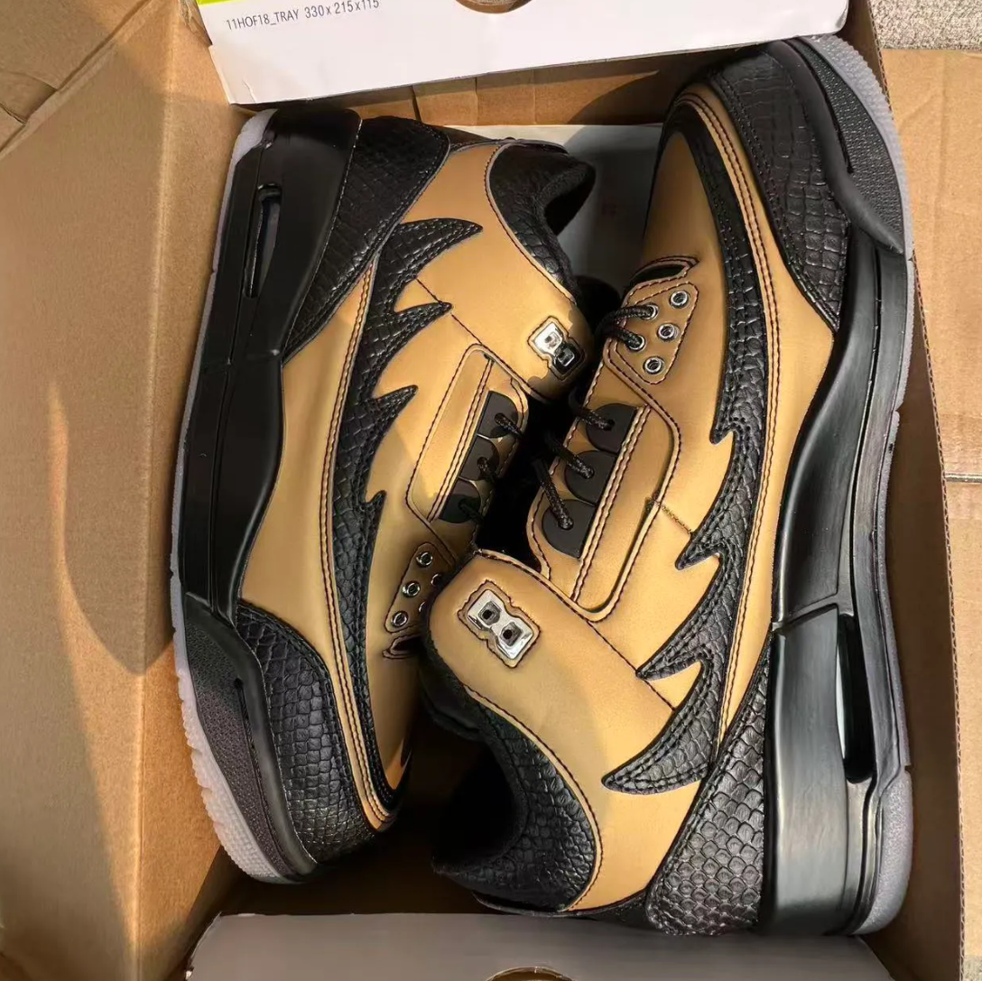 Air Jordan 3 Retro El Vuelo Black Sample Shoes Sneakers