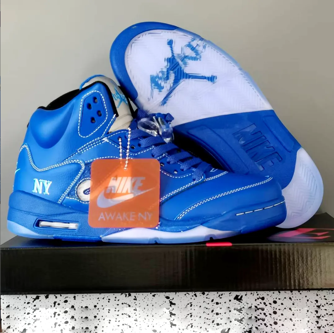 Awake NY x Air Jordan 5 Blueprint Shoes Sneakers