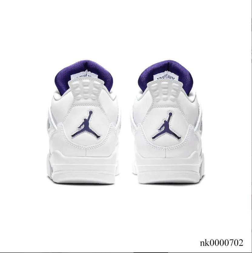Air Jordan 4 Retro Metallic Purple Shoes Sneakers (Big Size Available)