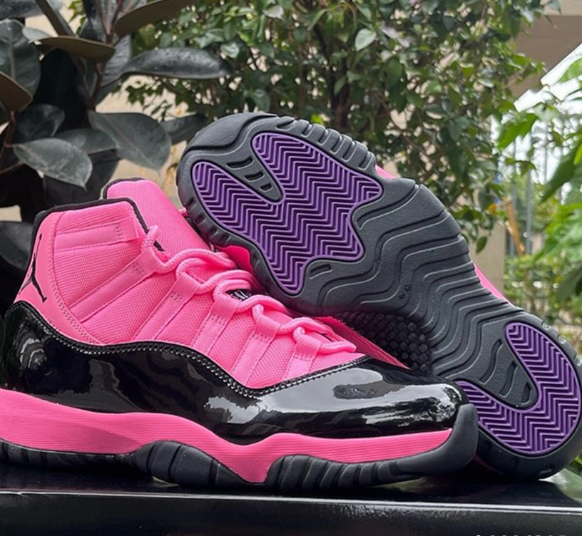 Air Jordan 11 Black Pink Shoes Sneakers
