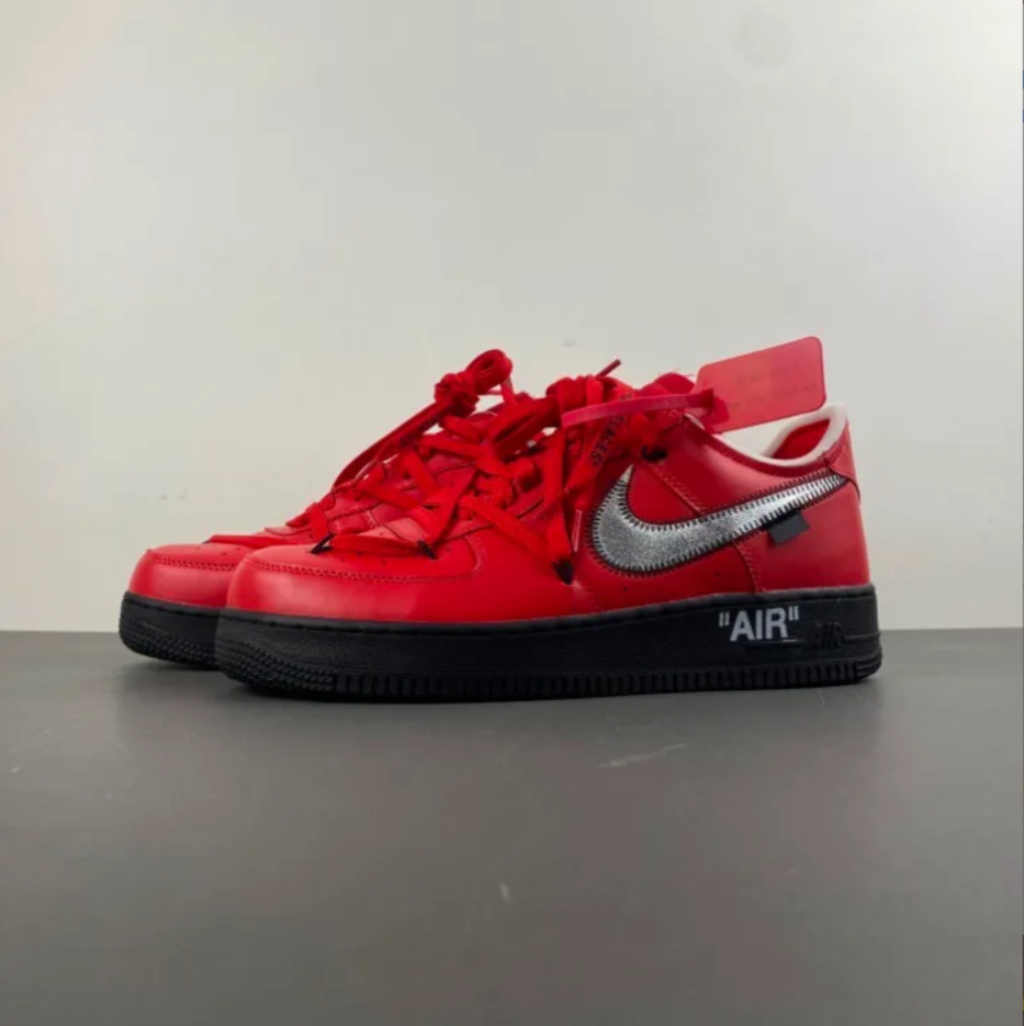 OW x Air Force 1 Low Crimson Sample Shoes Sneaker