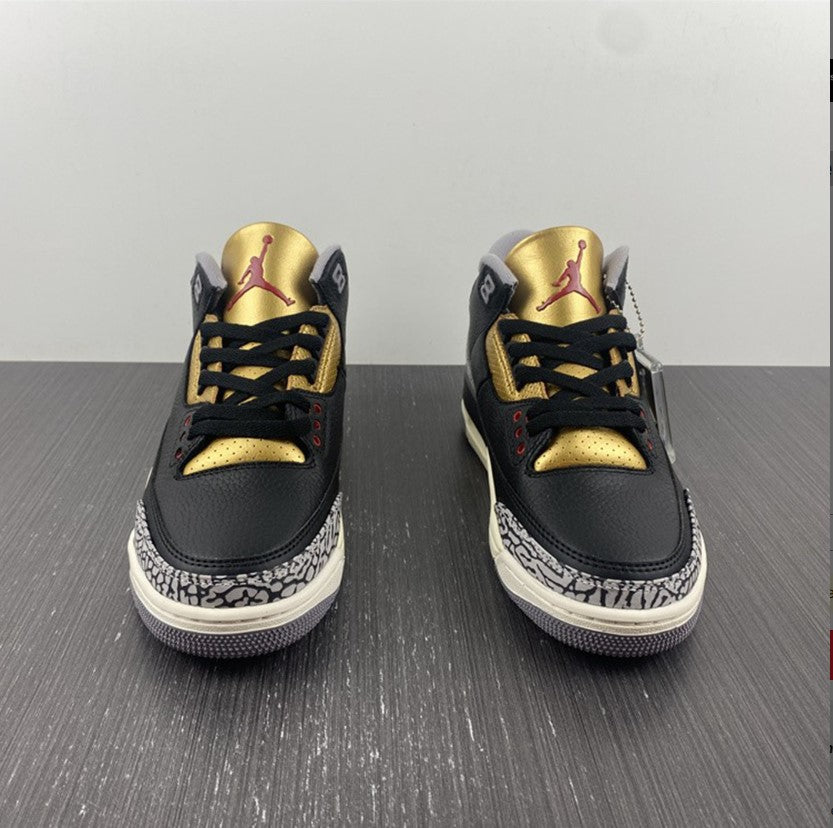 Air Jordan 3 Black Gold Shoes Sneakers 1