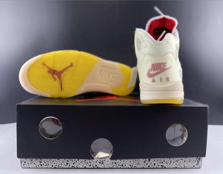 Air Jordan 5 Retro OW Sail Shoes Sneakers
