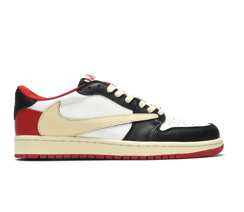 Travis Scott x AJ 1 Low Red Black Custom Shoes Sneakers