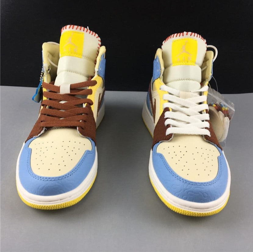 Air Jordan 1 Mid SE Fearless Maison Chateau Rouge Shoes Sneakers