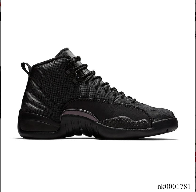 Air Jordan 12 Retro Winterized Triple Black Shoes Sneakers