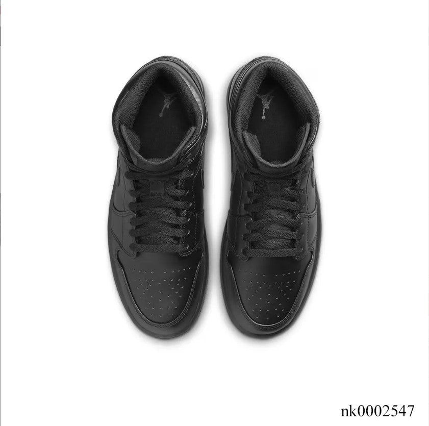 Air Jordan 1 Mid Triple Black Shoes Sneakers