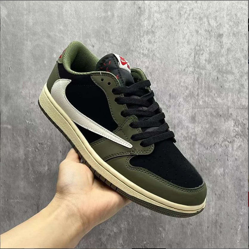Travis Scott x AJ 1 Low OG Black Olive Shoes Sneakers