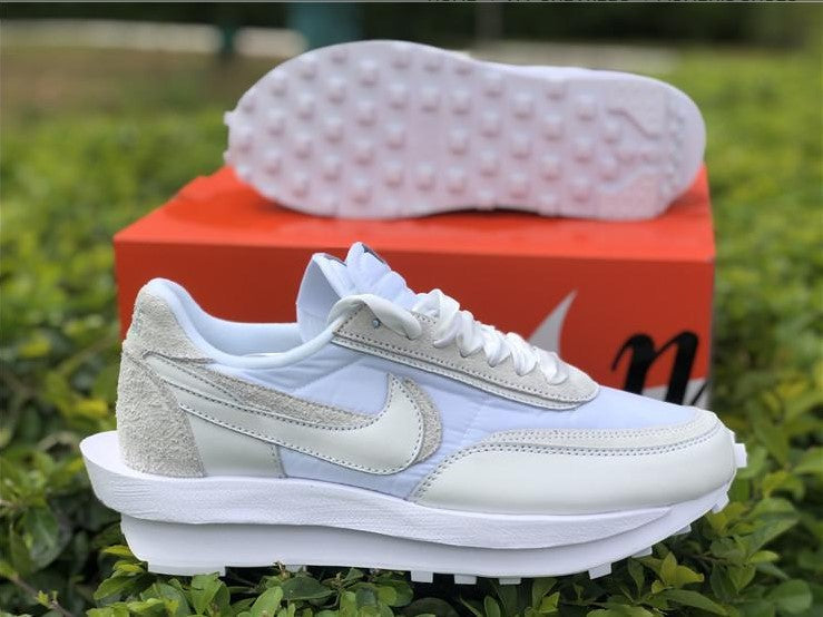 Sacai x LDWaffle White Nylon Shoes Sneakers