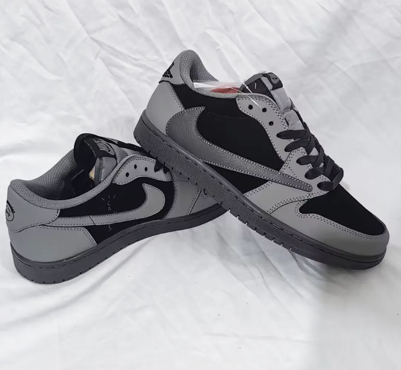 Travis Scott x AJ 1 Low Black Grey Shoes Sneaker