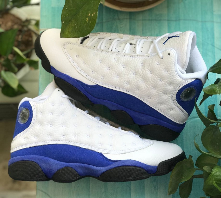 Air Jordan 13 Retro White Hyper Royal Black Shoes Sneakers