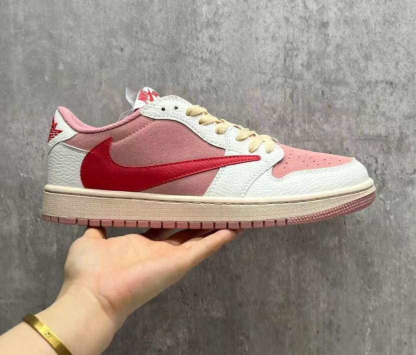 Travis Scott x AJ 1 Low OG Shy Pink Shoes Sneakers
