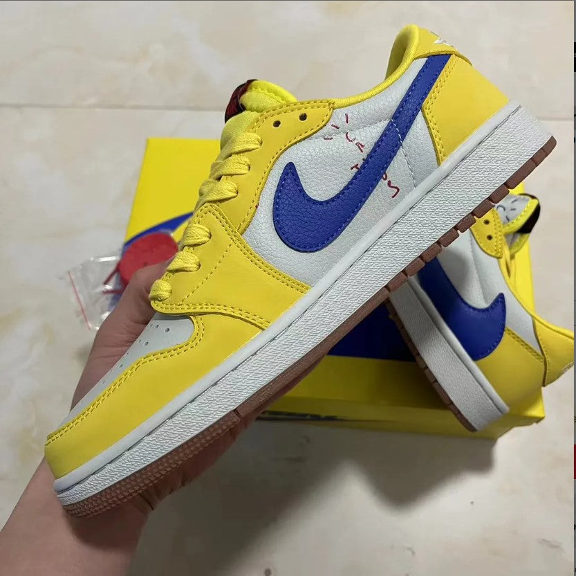 Travis Scott x Fragment xAir Jordan 1 High “Military Blue” Shoes Sneakers