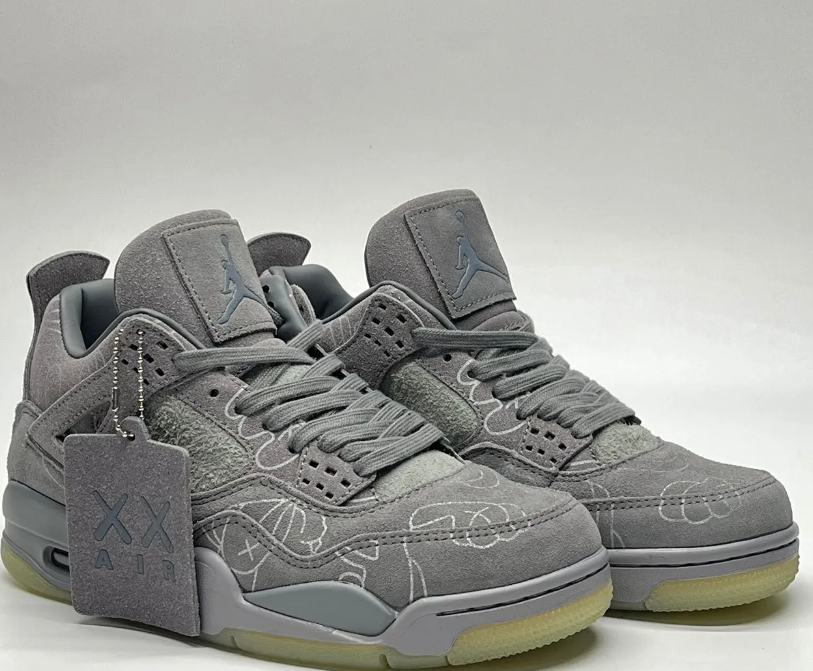 KAWS x AJ 4 Cool Grey Shoes Sneakers