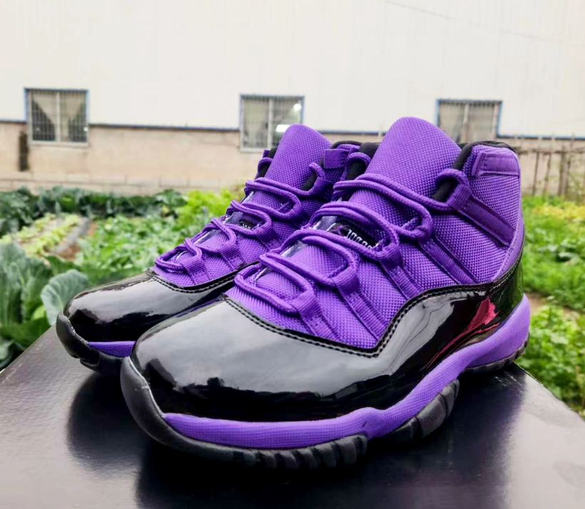 Air Jordan 11 Black Purple Shoes Sneakers