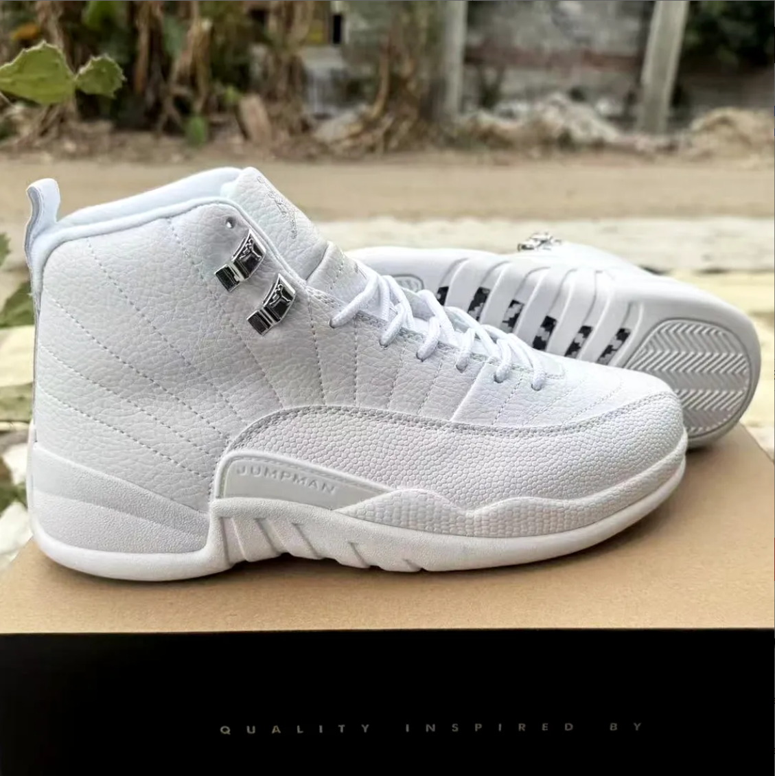 Air Jordan 12 Triple White Shoes Sneakers