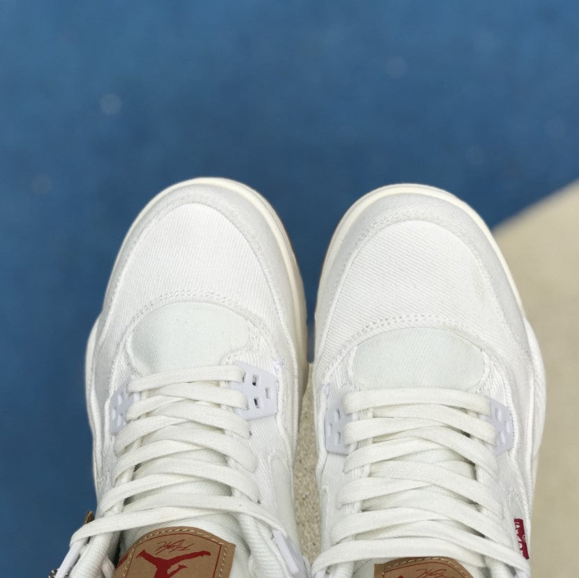 Air Jordan 4 Retro Levi’s White (Levi’s Tag) Shoes Sneakers