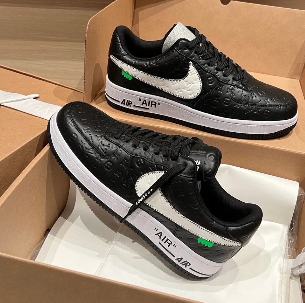 LV x Air Force 1 Friends and Family Black Shoes Sneakers