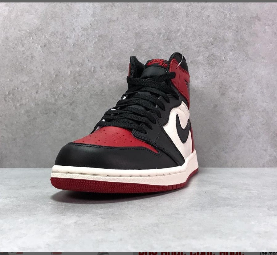 Air Jordan1 Retro High Bred Toe Shoes Sneakers