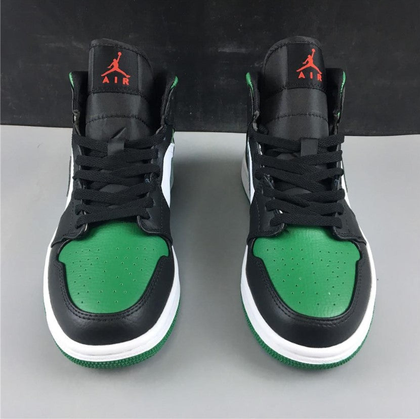 Air Jordan 1 Mid Green Toe Shoes Sneakers