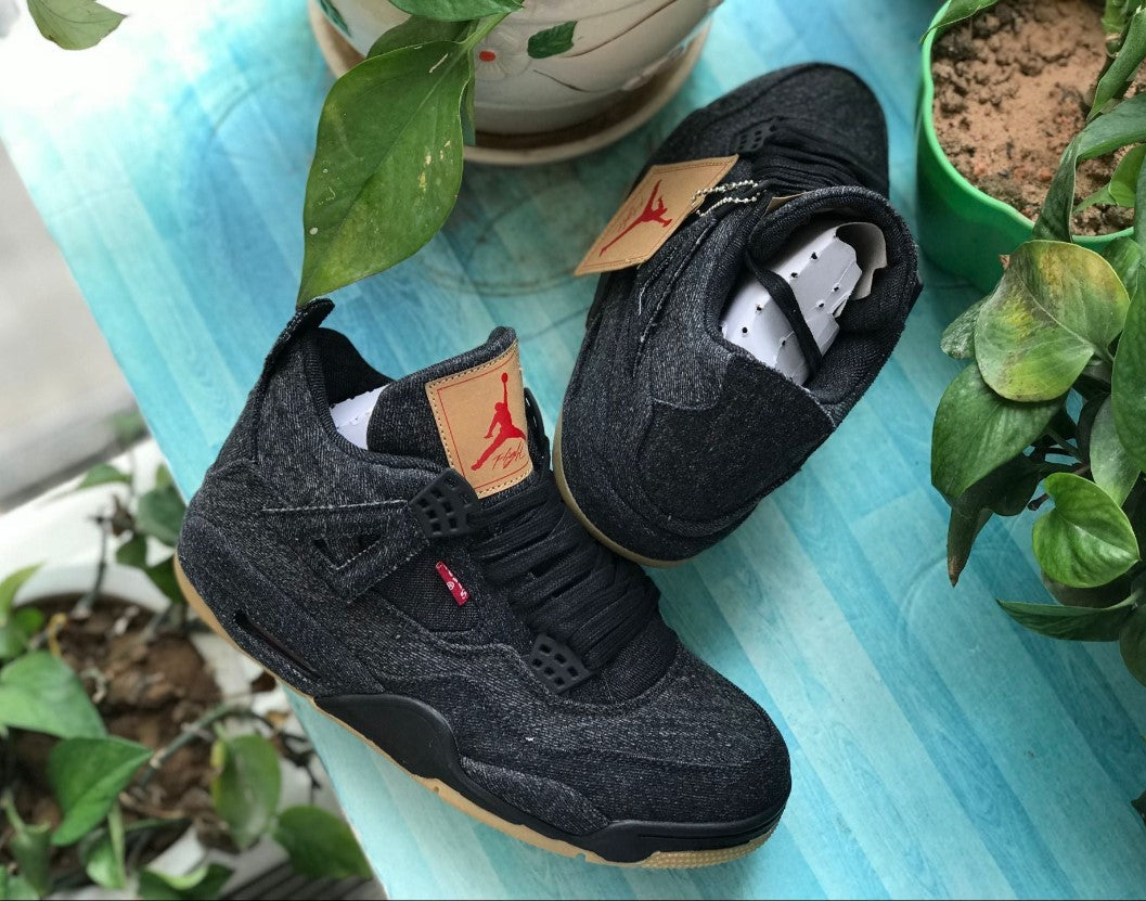 Air Jordan 4 Retro Levi’s Black (Levi’s Tag) Shoes Sneakers