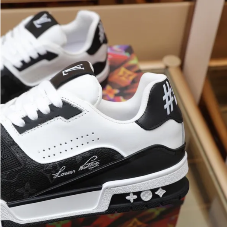 LV Trainer 54 Black White Shoes Sneakers