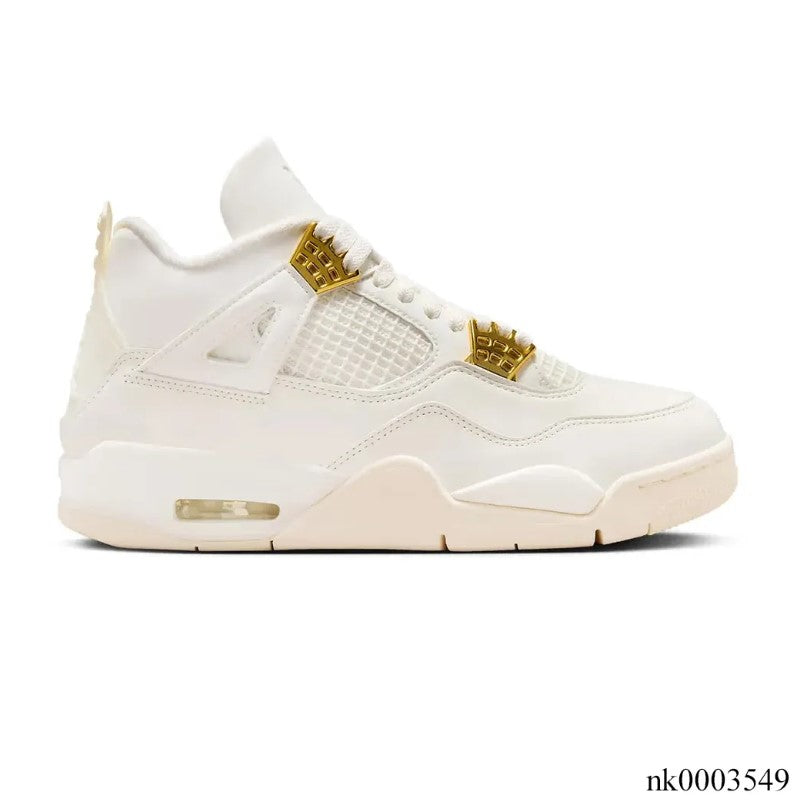 Air Jordan 4 Sail Metallic Gold Shoes Sneakers