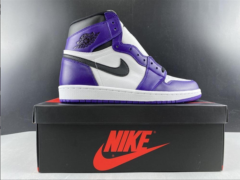 Air Jordan 1 Retro High Court Purple White Shoes Sneakers