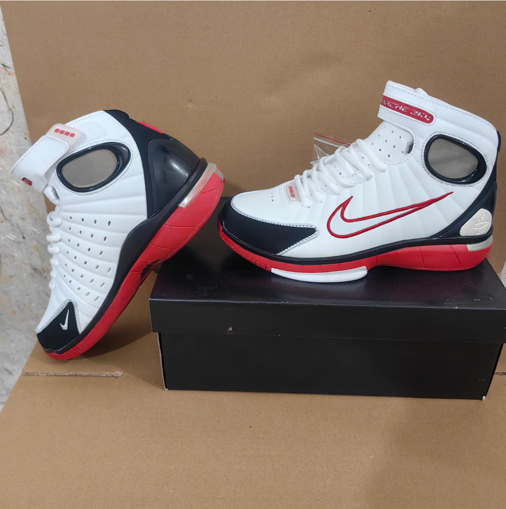 Air Zoom Huarache 2K4 White Varsity Red Shoes Sneakers