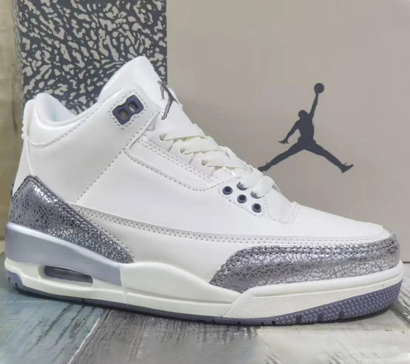 Air Jordan 3 SailMetallic Silver Shoes Sneakers