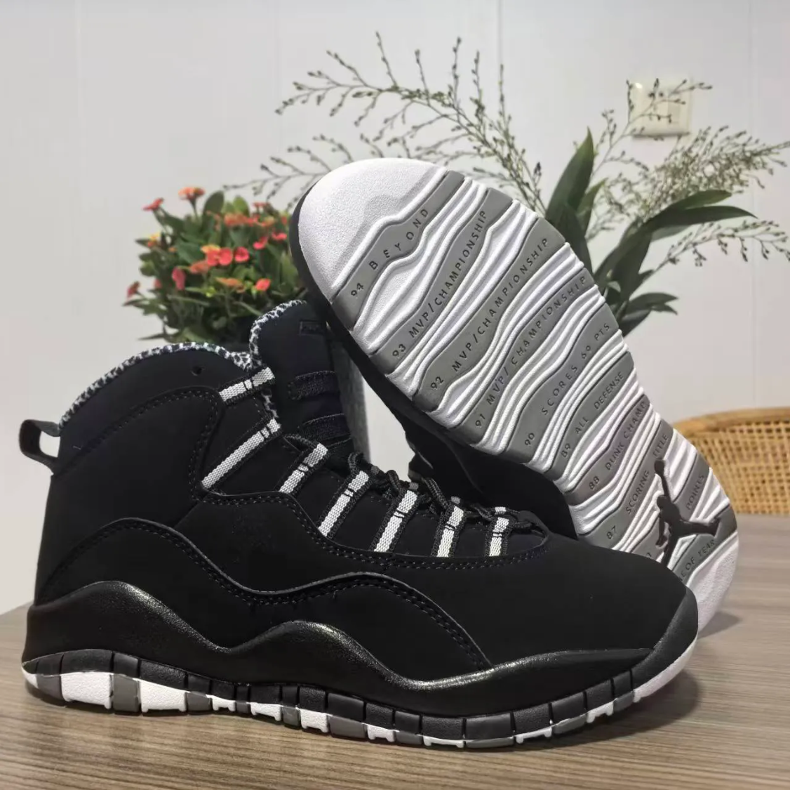 Air Jordan 10 Black And White Stealth Shoes Sneakers